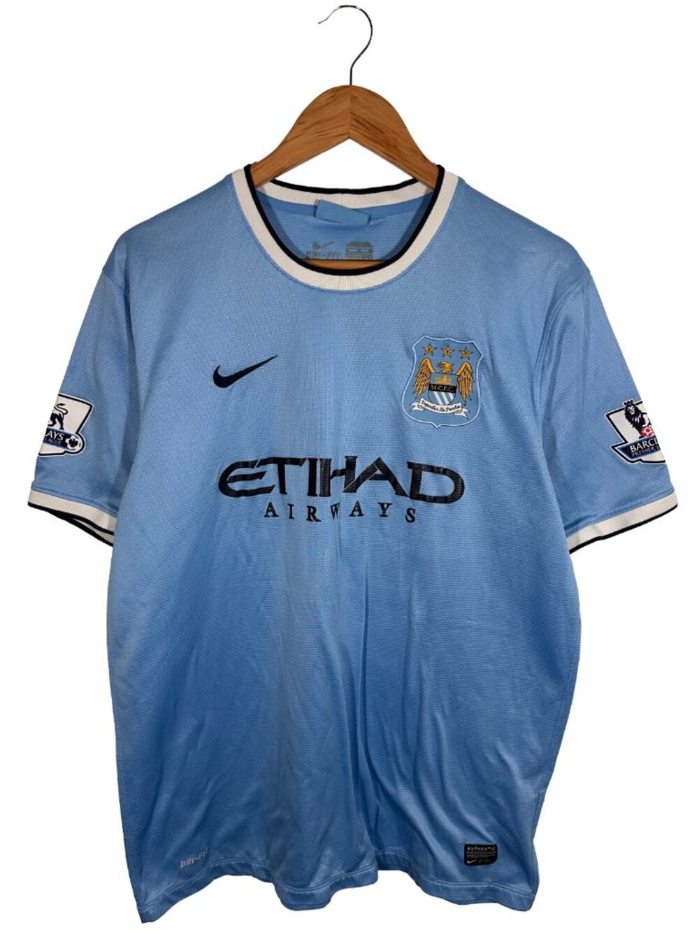 Nike Dri-Fit Manchester City 2013-2014 Stevan Jovetic Jersey Size XL